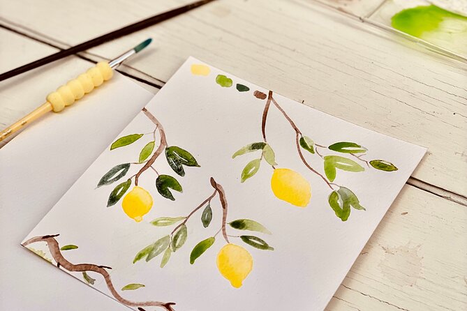 1 Hour Watercolor Workshop in Parikia Paros! - Painting two Greek scenes step by step