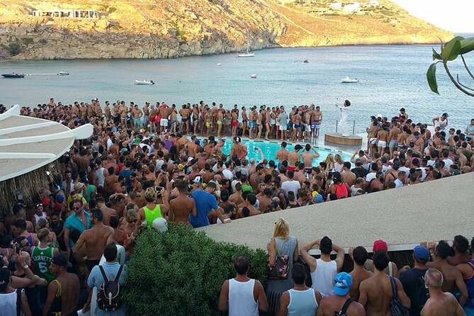 4 Hour Day Party at Beach Clubs in Mykonos - Group size, guides, and the social side