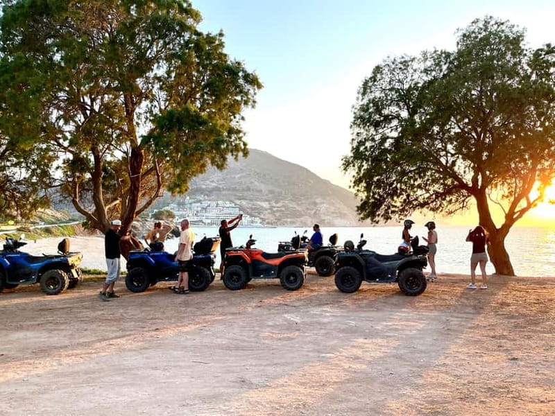 Agia Pelagia: Sunset or Morning Quad Tour & Ghost Town Visit - Riding from Agia Pelagia into the hills