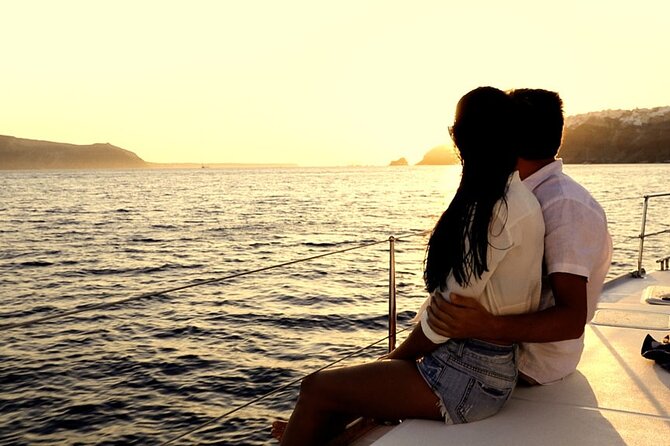 ALL-INCLUSIVE: Santorini Caldera Cruise with Greek Meal & Drinks - Palea Kameni and the warmer volcanic water