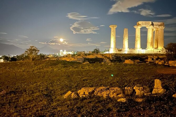 Ancient Athens Corinth Biblical Tour Following Paul 51.A.D - The Temple of Apollo beside the Roman city