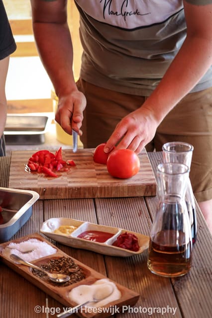 Argassi: Zakynthian Culture & Greek Cooking Class with Lunch - Cooking at your station, then eating in the garden