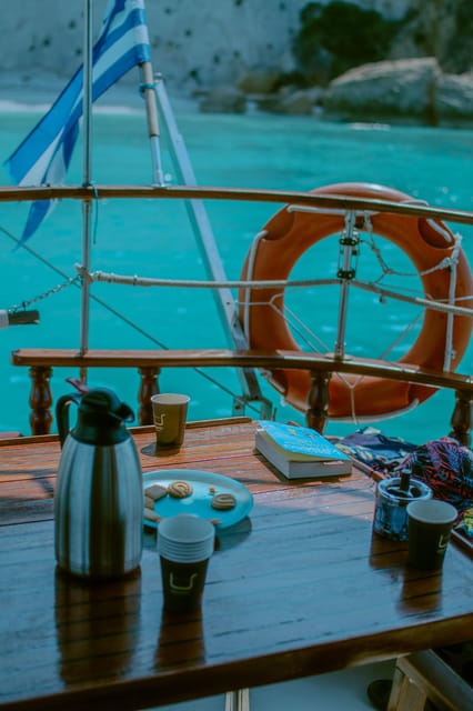 Argostoli: Full-Day Boat Trip with Lunch & Wine - Vardiani Islands: the lunch stop