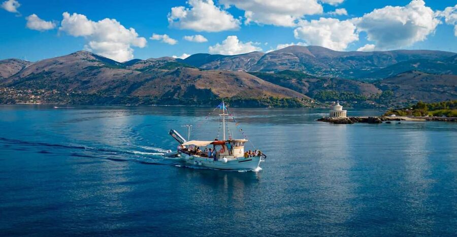 Argostoli: Full-Day Traditional Boat Cruise with Lunch - The boat, equipment, and crew atmosphere