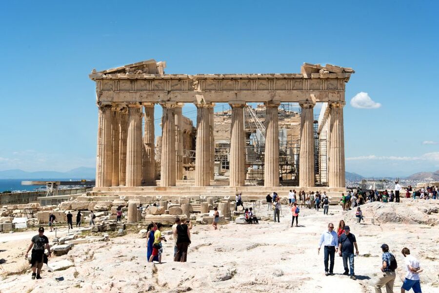 Athens: Acropolis, Parthenon & Acropolis Museum Guided Tour - Reaching the Propylaea and Temple of Nike