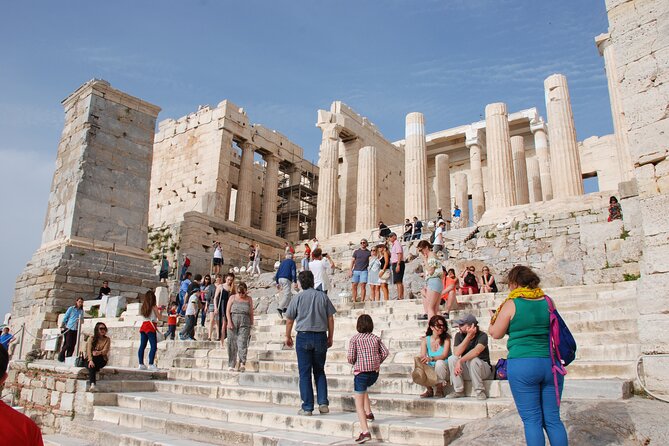 Athens: Acropolis, Parthenon Guided Walking Tour - Climbing through the Propylaea