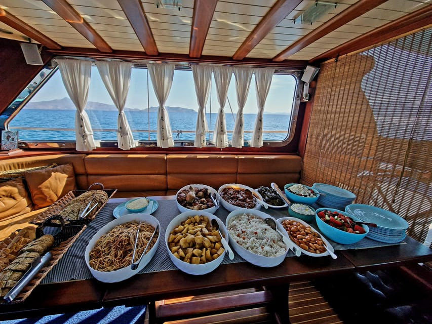 Athens: Agistri, Metopi & Aegina Cruise with Meals & Drinks - A Greek buffet with room for seconds