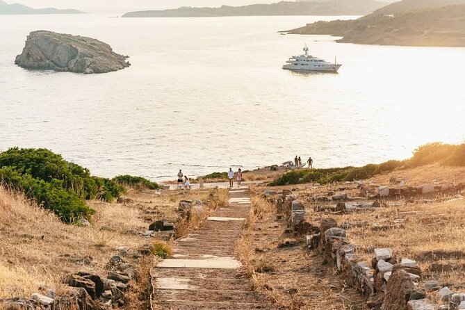 Athens: Cape Sounion and Poseidon Temple Sunset with Audio Guide - Waiting for the sunset at Sounion
