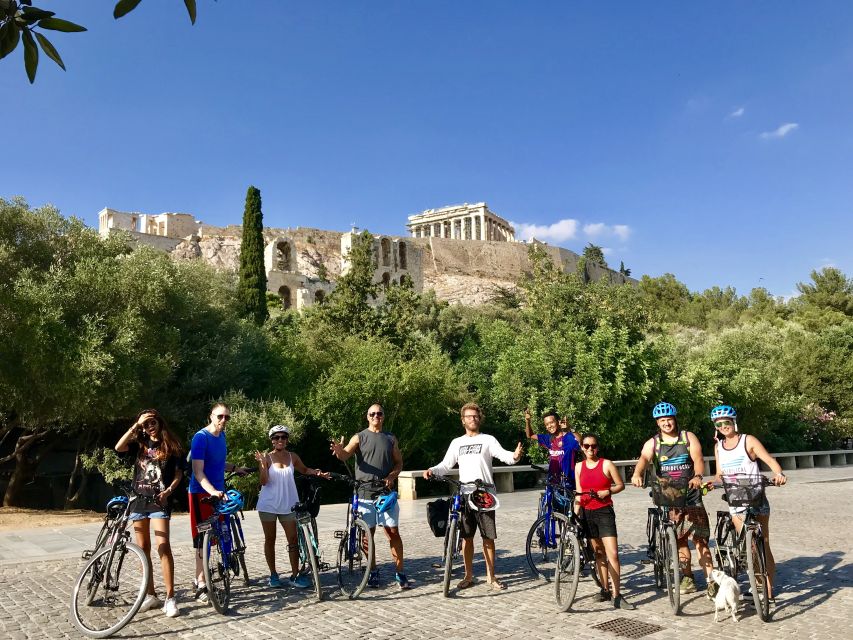 Athens: City Highlights Bike tour - The final view at Olympian Zeus and Hadrian’s Arch