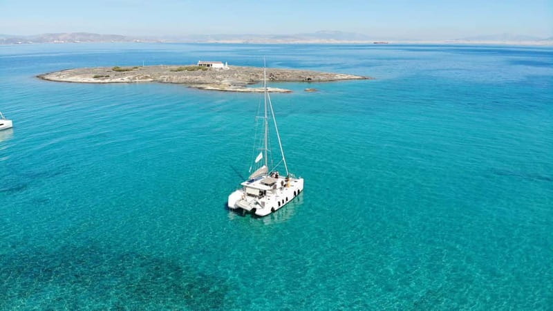 Athens: Half-Day Morning Catamaran Cruise with Meal & Drinks - First stop near Hydrousa Island
