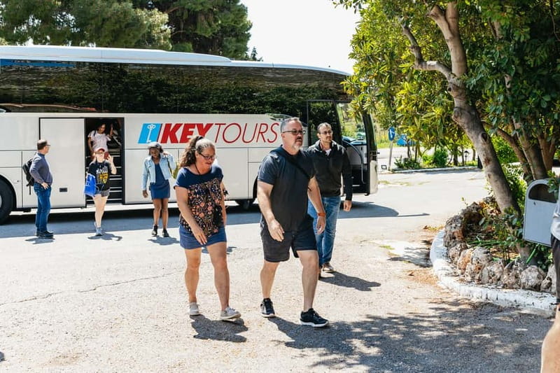 Athens: Mythology of Delphi, Museum and Arachova Guided Tour - The coach ride, timing, and group experience