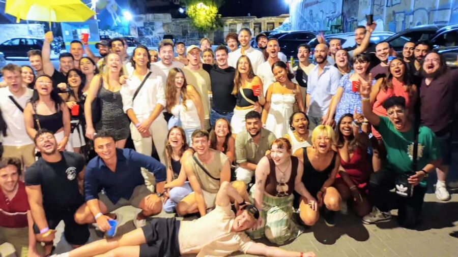 Athens Party Pub Crawl with Unlimited Drinks & Club Access - The social side for solo visitors and couples