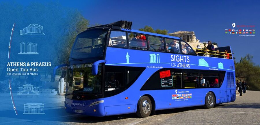 Athens, Piraeus, and Coastline: Blue Hop-On Hop-Off Bus - How much value do you get for $14?