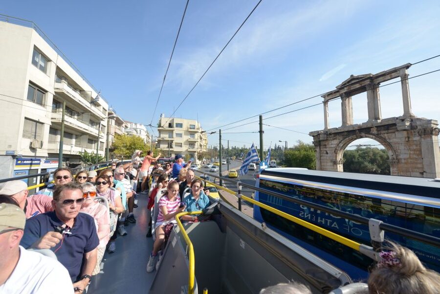 Athens, Piraeus, and Coastline: Blue Hop-On Hop-Off Bus - The Acropolis stop and the ancient center