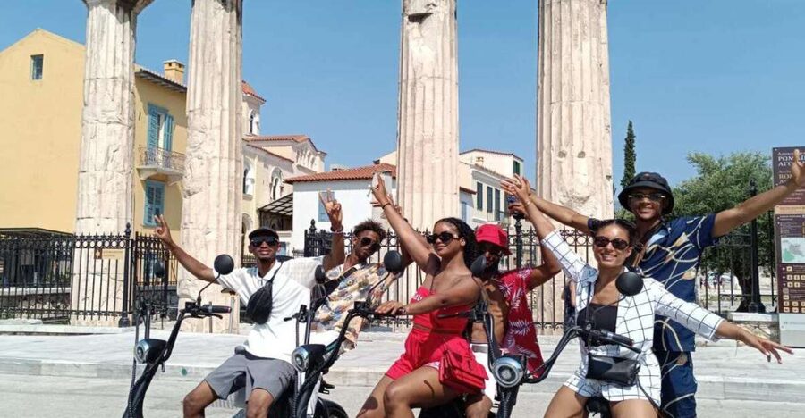 Athens: Premium Guided E-Scooter Tour in Acropolis Area - Odeon of Herodes Atticus and the first Acropolis views