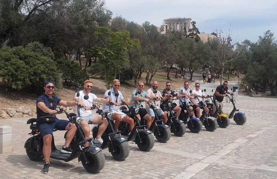 Athens: Premium Guided E-Scooter Tour in Acropolis Area - Dionysiou Areopagitou Street