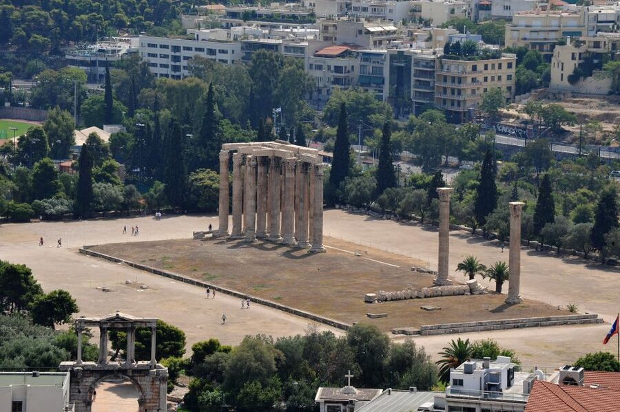Athens: Private Guided Skip-the-Line Tour of the Acropolis - The Odeon of Herodes Atticus and the view below