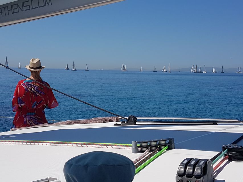 Athens: Riviera Catamaran Cruise with Meal and Drinks - What the five-hour schedule feels like