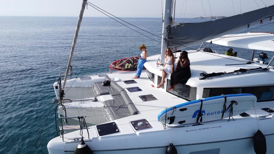 Athens: Riviera Catamaran Tour with Fresh Meal and Drinks - Sailing south along the Athens Riviera