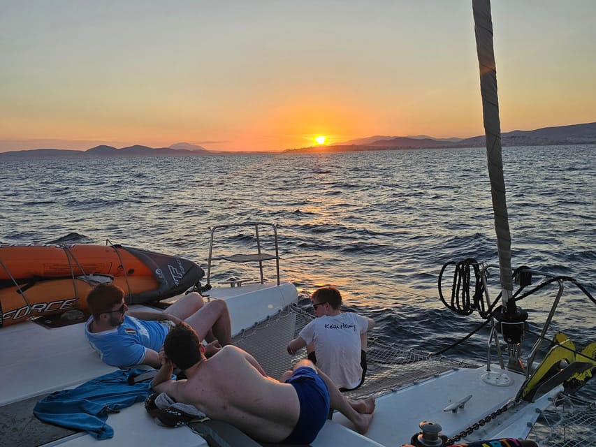 Athens: Riviera Catamaran Tour with Fresh Meal and Drinks - Swimming at Asteras Bay near Vouliagmeni