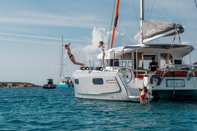Athens Semi private Morning Catamaran cruise with meal & drinks - Vouliagmeni Beach and the Second Swim