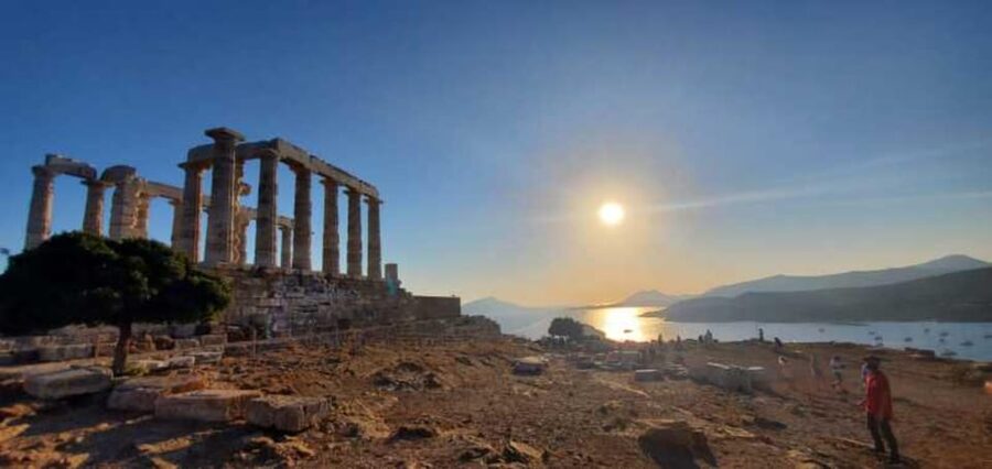 Athens: Sounio Poseidon Temple and Athenian Riviera Day Trip - Sunset over the Aegean