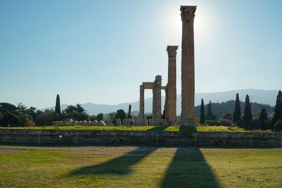 Athens: Temple of Olympian Zeus Ticket and Audio Tour - Among the giant columns