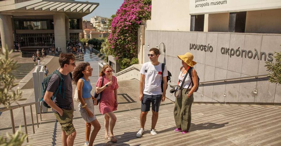 Athens: The Acropolis Museum Guided Tour - The modern building and the ancient ground below