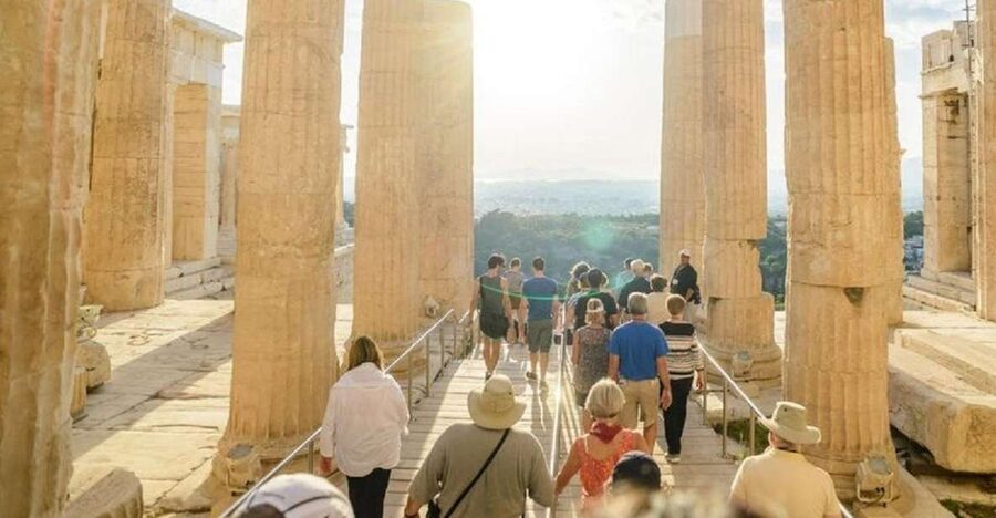 Athens: The Acropolis Walking Group Tour with a French Guide - Meeting your guide near Porinou Street