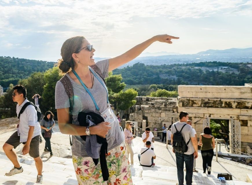 Athens: The Acropolis Walking Group Tour with a French Guide - The Parthenon and Athens from the summit