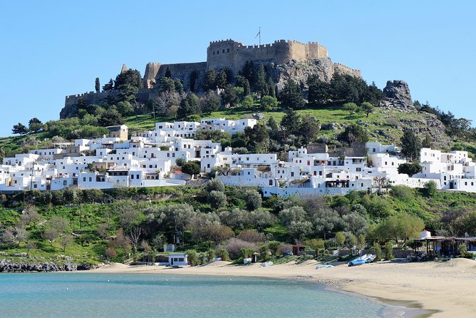 BEST OF RHODES ISLAND - PRIVATE TOUR - SHORE EXCURSION - FULL DAY - 4 People - The road to Lindos, with beach views along the way