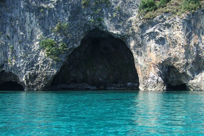 Boat Trip "Sea Caves of Thetis" - An hour at Limnionas Beach