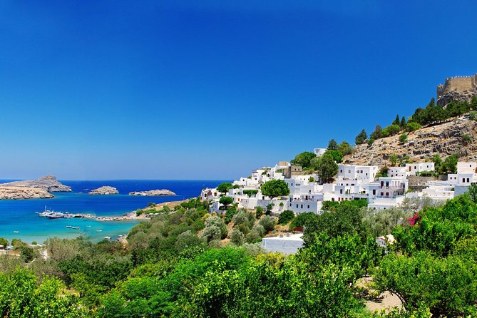 Boat Trip to LINDOS with Swimming Stops at Anthony Quinn's & Tsambika Bays - Tsambika Bay and the first 30-minute swim