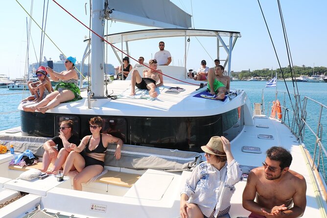 Catamaran Cruises Rhodes - 6 Hours Day Cruise ALL INCLUSIVE - Afandou Beach, swimming with lunch