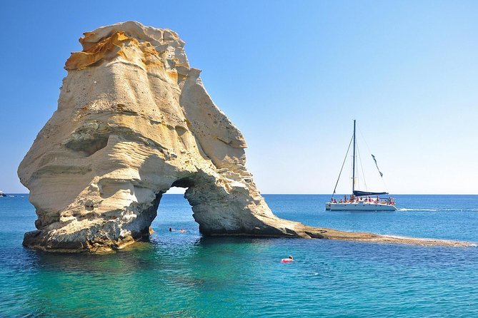 Catamaran Full Day Cruise: Poliegos - Kleftiko - Galazia Nera in Poliegos