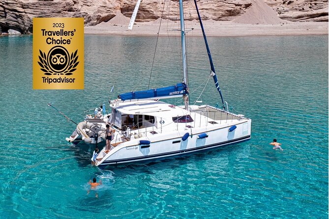 Catamaran Full-Day of Milos and Poliegos With Lunch & BBQ - Key points to know before booking