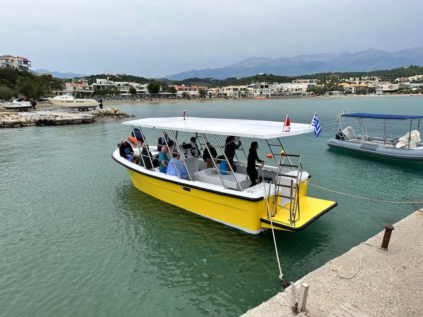 Chania: Boat Trip with Guided Snorkeling & Stand-Up Paddling - Three stops, with two different kinds of water time
