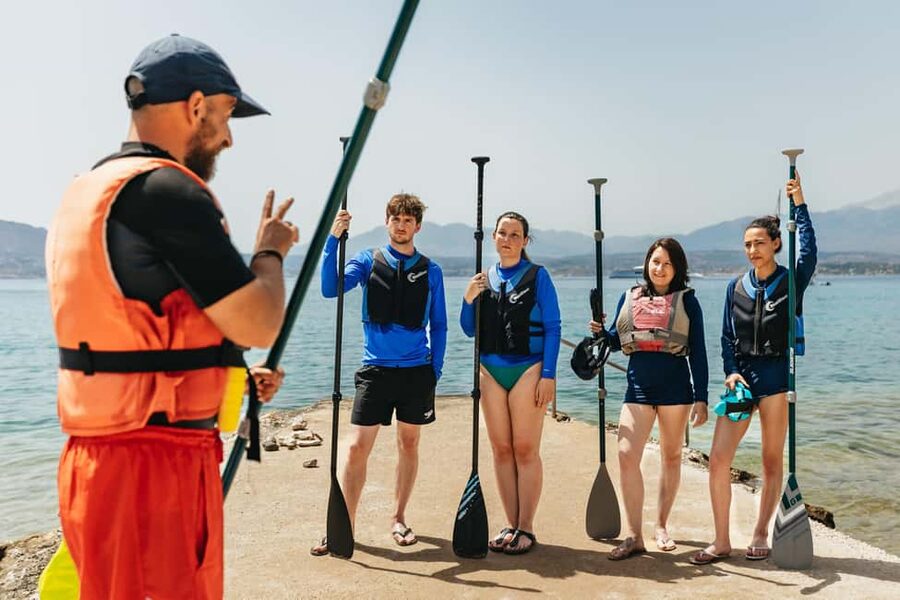 Chania: Stand-Up Paddleboard Small Group Tour - Swimming, sea life, and the white-clay stop