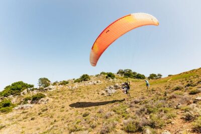 Tandem Paragliding Flight in Crete