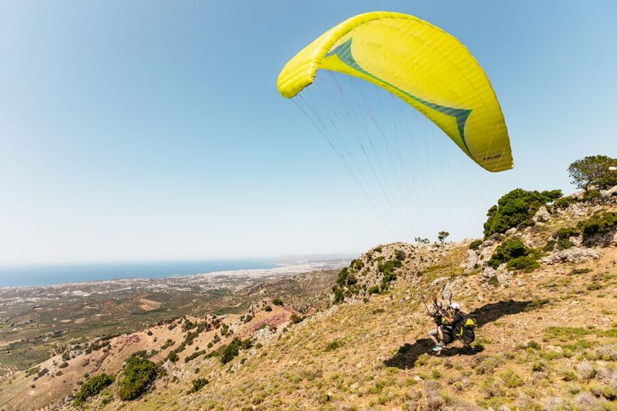 Chania: Tandem Paragliding Flight in Crete - Takeoff, landing, and the small amount of effort required