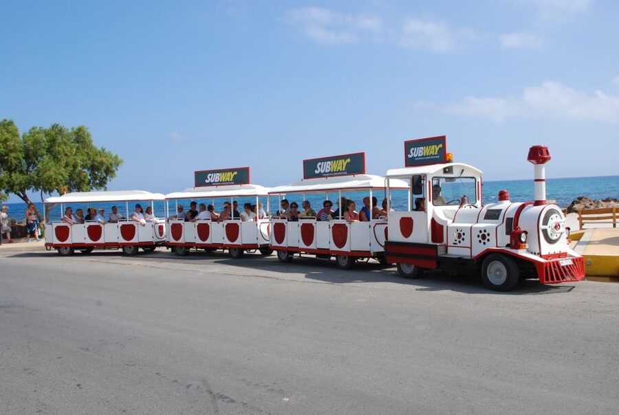 Chersonissos: Mini-Train City Highlights Tour - Chersonissos port and its small-boat views