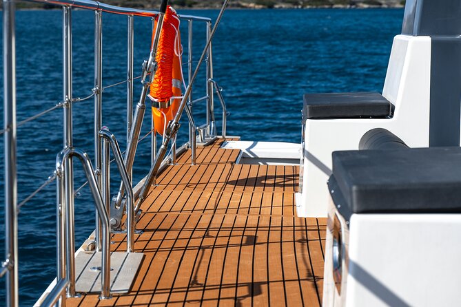 Comfort Max Catamaran Caldera Cruise with BBQ and Drinks - Greek mezedes and souvlaki from the grill