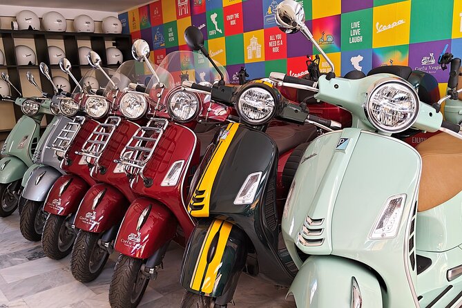 Corfu 300cc Vespa Scooter Rental - Starting in Corfu Town with Katerina and Nikolaos