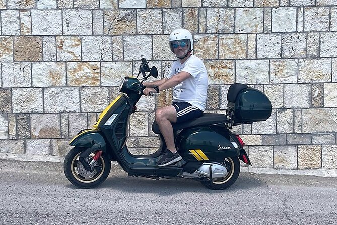 Corfu 300cc Vespa Scooter Rental - Riding two-up on Corfu roads
