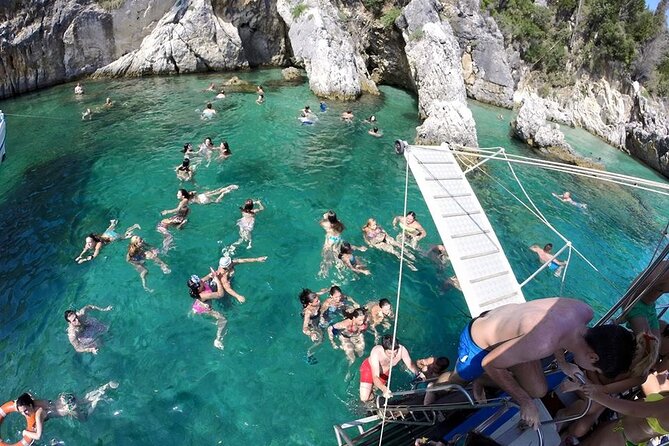 Corfu boat trip, swimming & BBQ - Leaving Gouvia at 10:15 for northeast Corfu