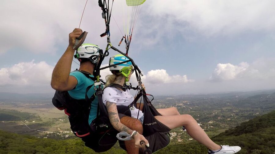 Corfu: Paragliding Tandem Flight Above Pelekas Town - Free flight or motorized paratrike