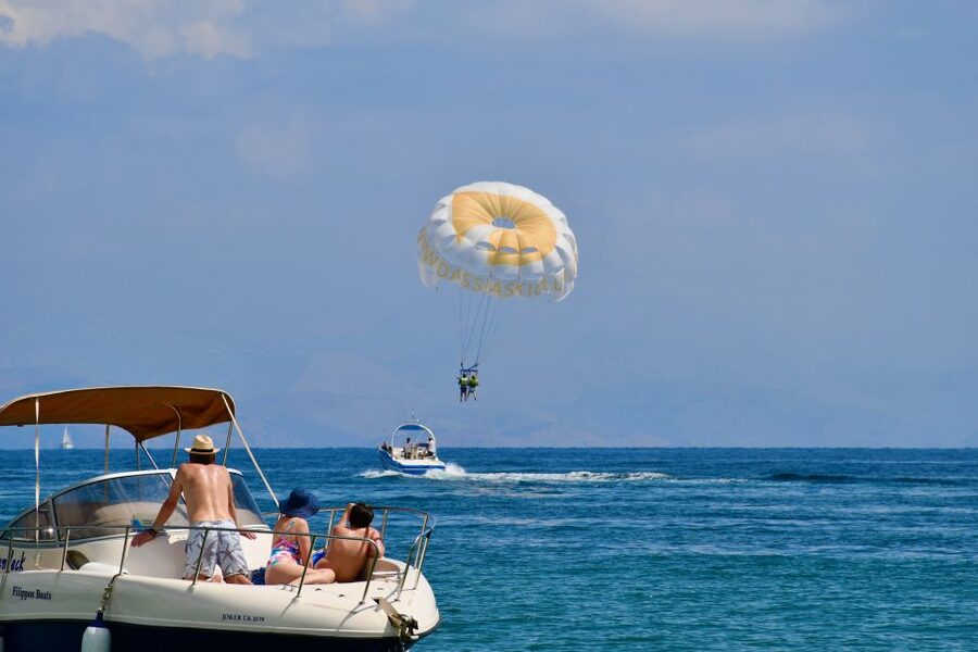 Corfu: Parasailing Adventure Near Corfu Town - Flying above Dassia’s coast