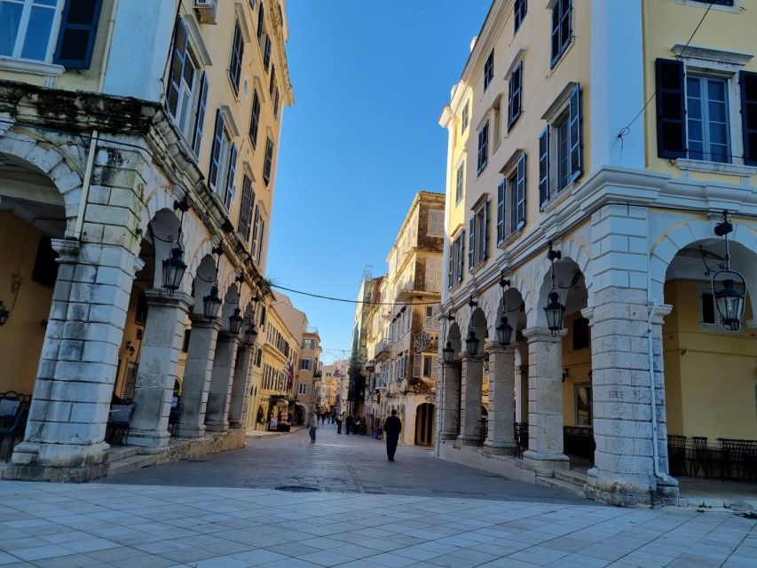 Corfu: Small Group City Walking Tour - Finishing among shops, stalls, and tavernas