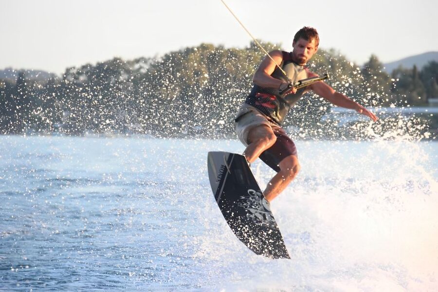 Corfu: Watersports Combo for 2 - The inflatable ride brings the loudest laughs