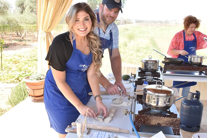 Cretan Cooking Class and Olive Oil Tasting - Cooking in the olive grove near Moires